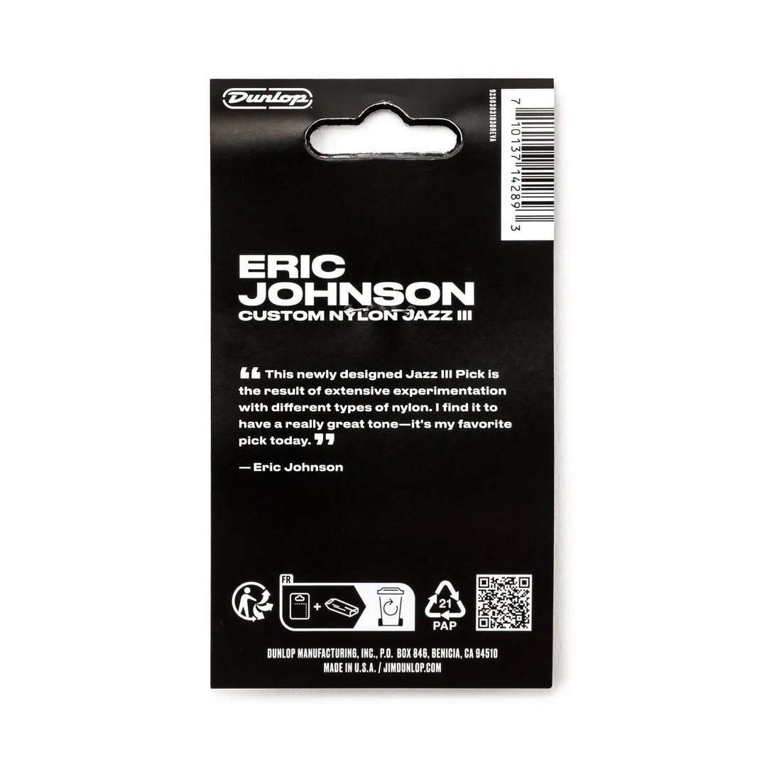 ERIC JOHNSON CUSTOM NYLON JAZZ III PICK 1.38MM 6 PACK