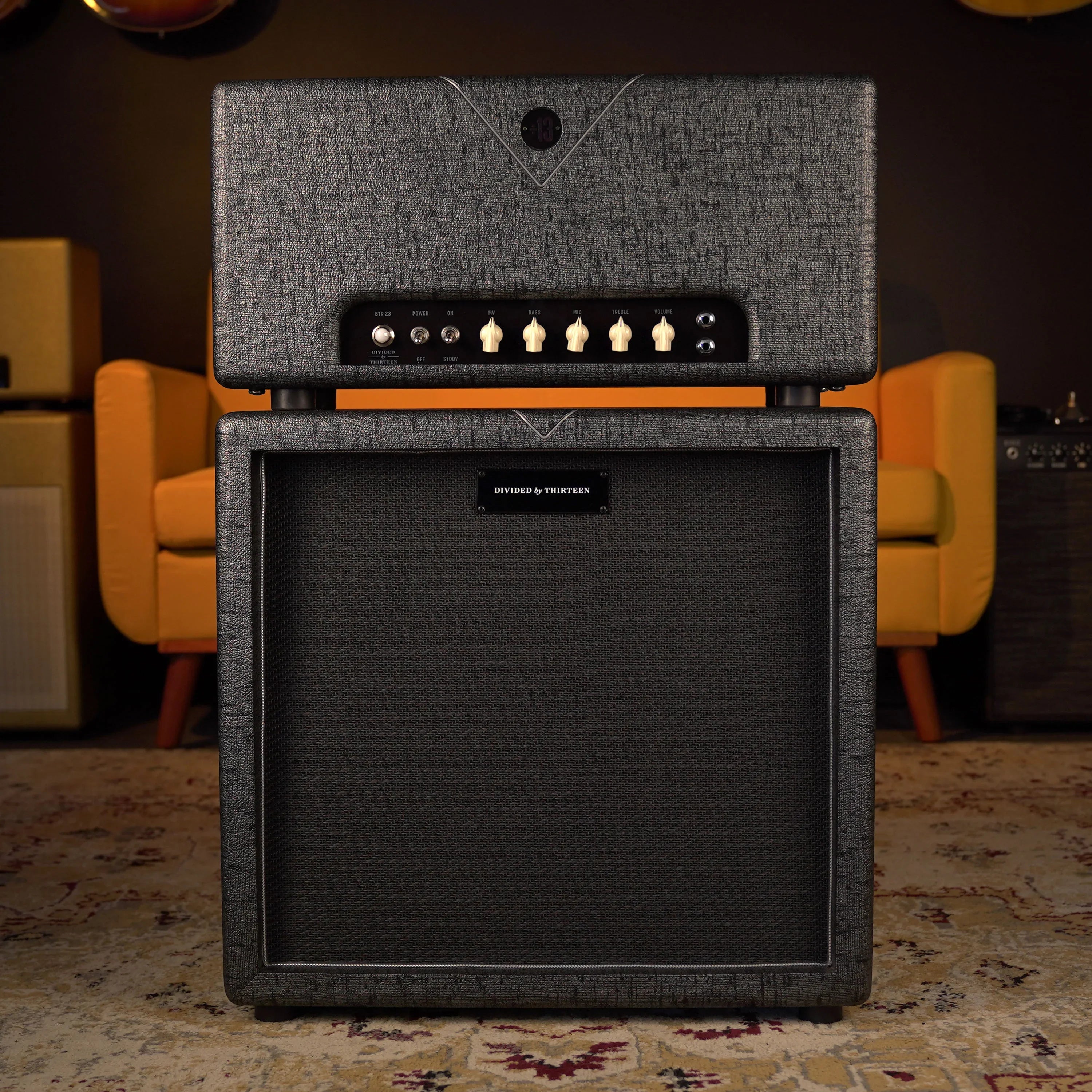 Divided By 13 BTR 23 Head W 1x12 Rock Block Cab Pewter Trout Tolex divided-by-13-btr-23-head-w-1x12-rock-block-cab-pewter-trout-tolex