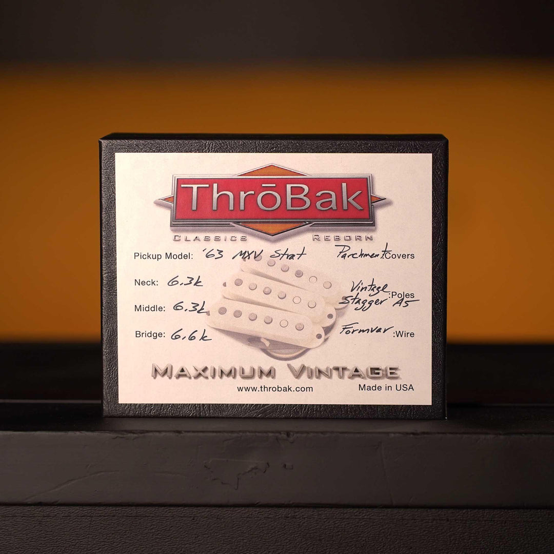 ThroBak '63 MXV Strat Set - Parchment