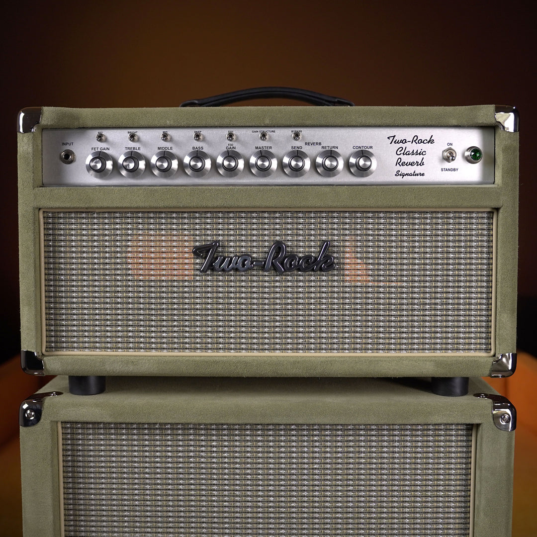 Two-Rock Classic Reverb Signature 100w Head w/ 2x12 Cab - Moss Green Suede