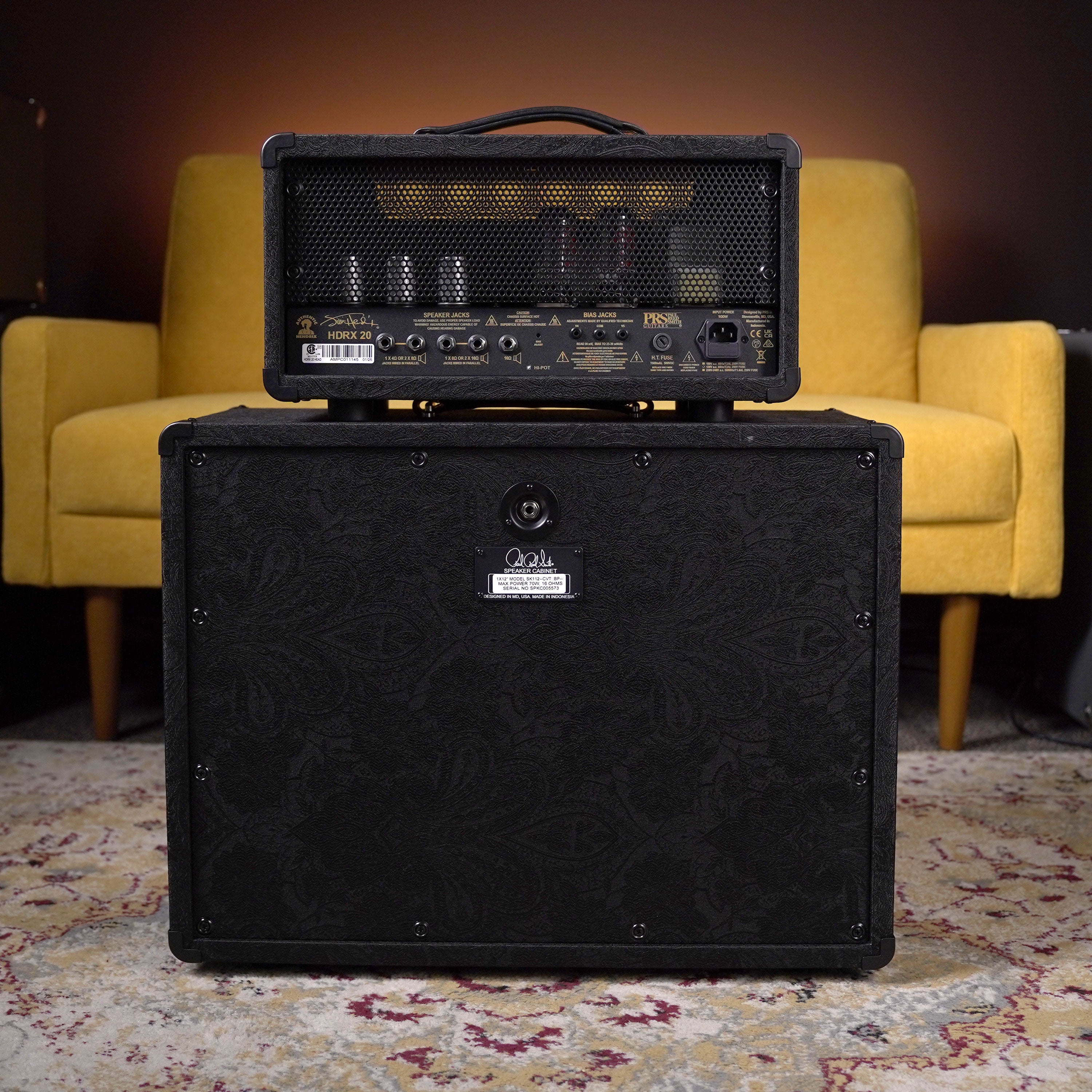 PRS HDRX 20w Head and 1x12 Cab - Black Paisley – High Voltage Guitars