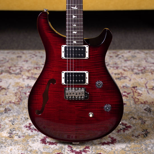 PRS CE 24 Semi-Hollow - Fire Red Burst w/Black Satin Neck