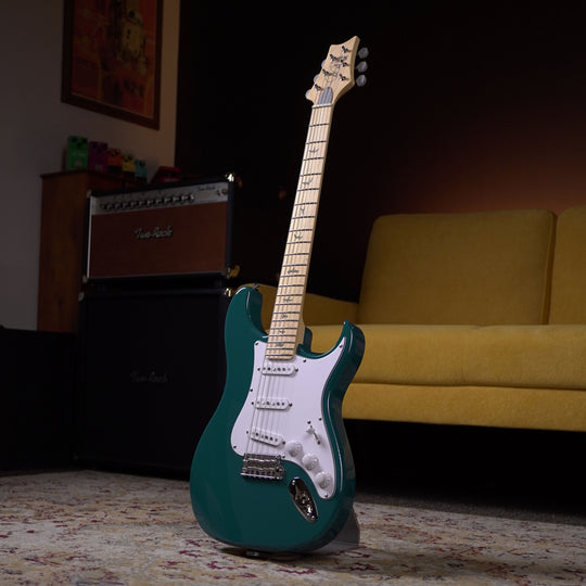PRS SE Silver Sky Maple - Nylon Blue