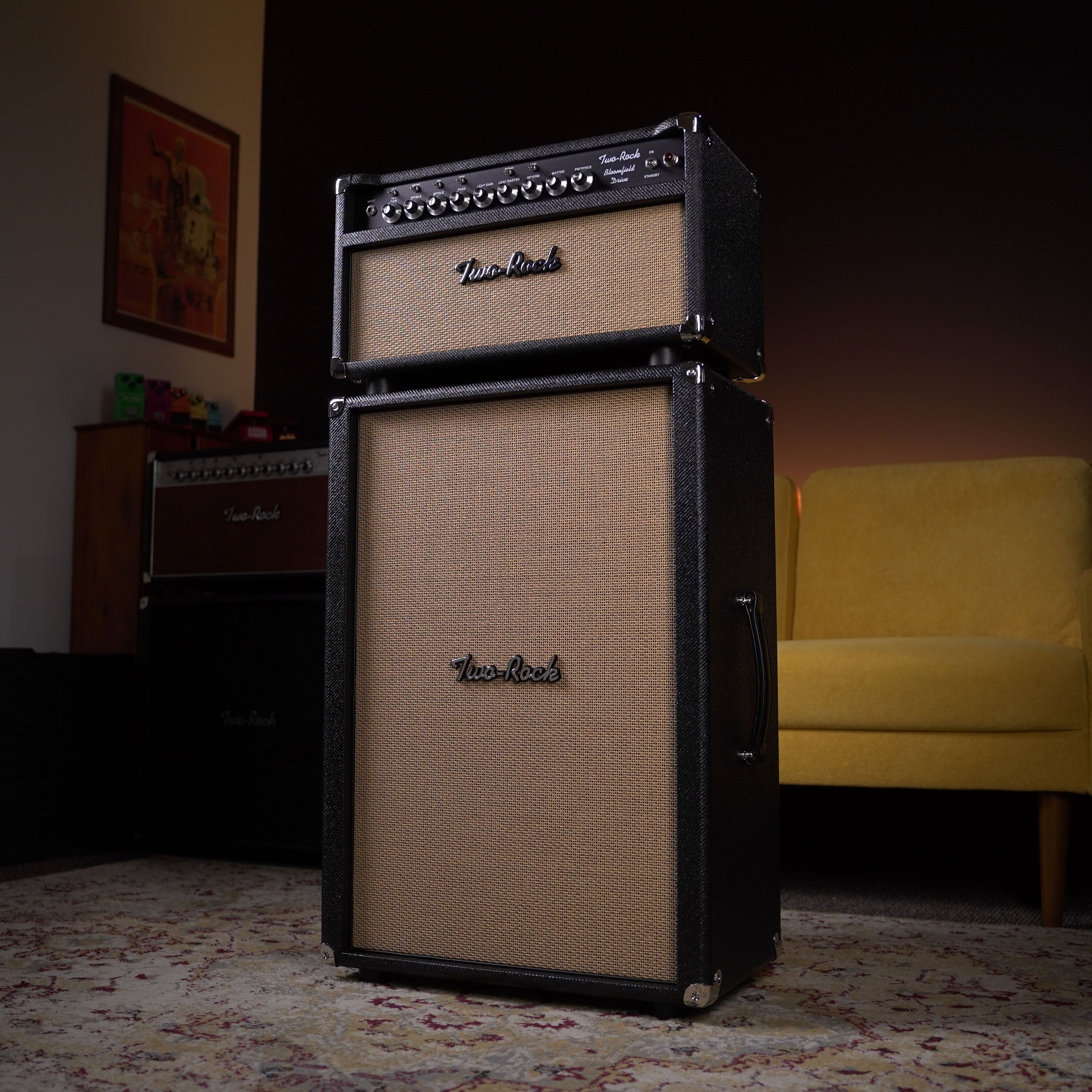 Two-Rock Bloomfield 100w Head and 2x12 Cab - Black Lacquered Tweed