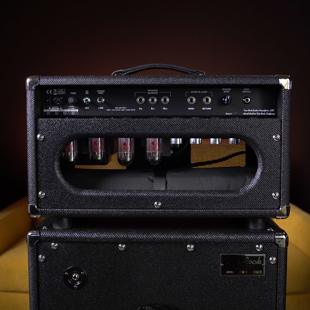 Two-Rock Bloomfield 100w Head and 2x12 Cab - Black Lacquered Tweed