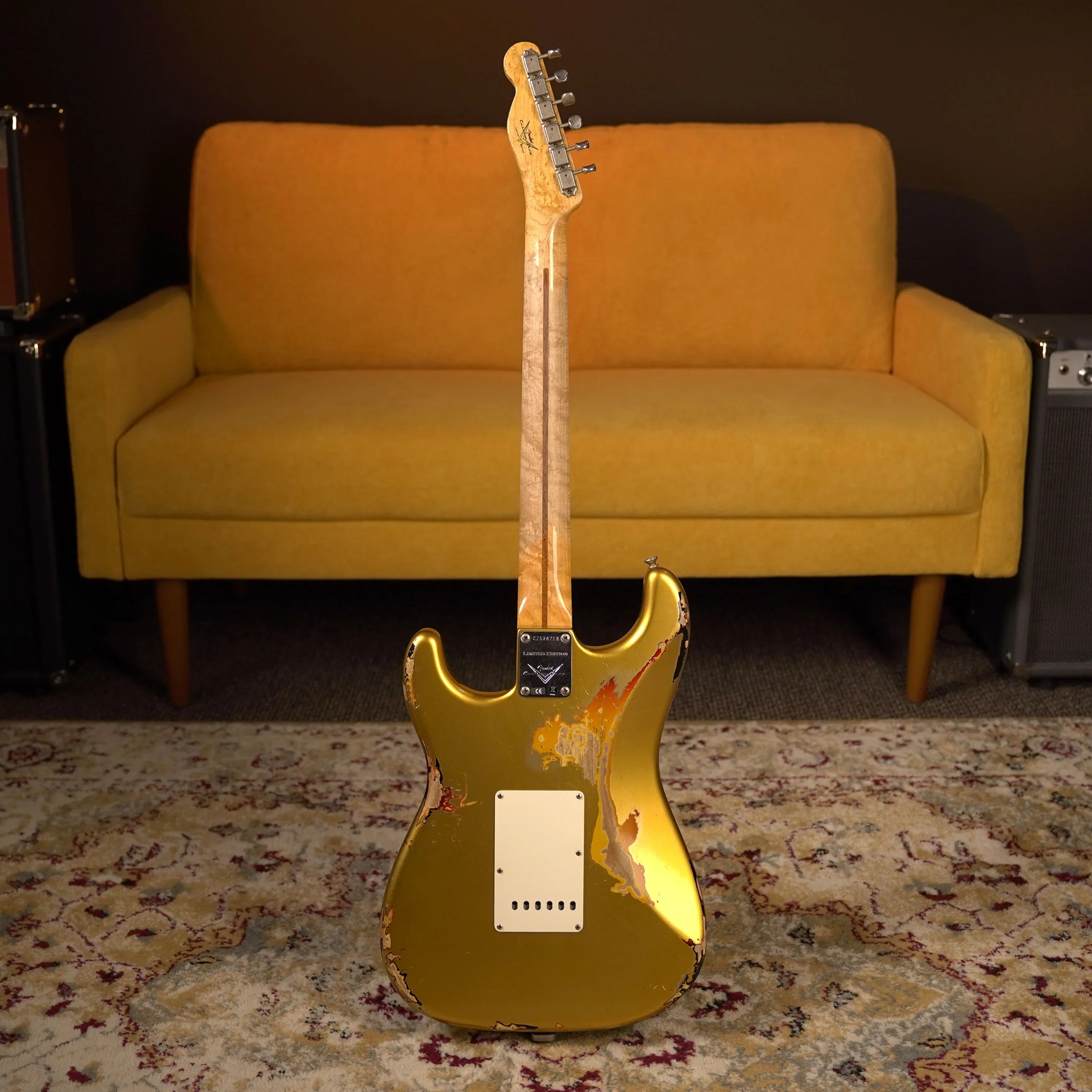 2016 Fender Custom Shop Mischief Maker - Aged Aztec Gold over 3