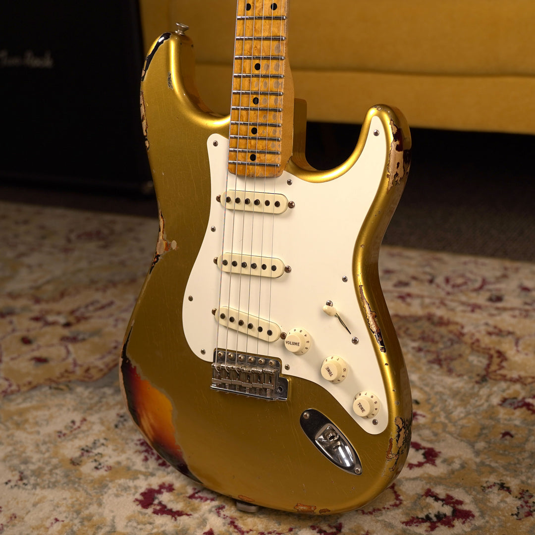 2016 Fender Custom Shop Mischief Maker - Aged Aztec Gold over 3-Tone Sunburst
