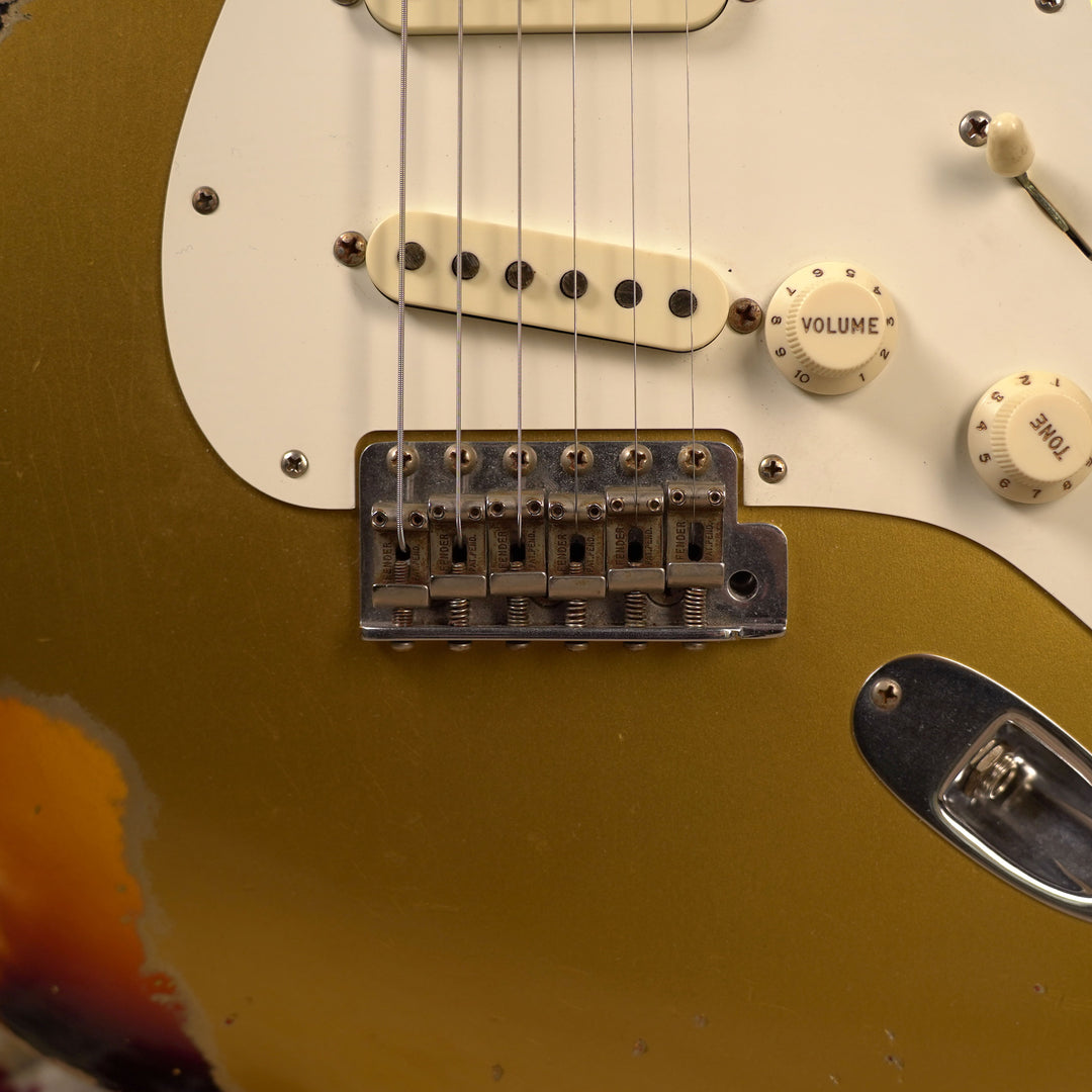 2016 Fender Custom Shop Mischief Maker - Aged Aztec Gold over 3-Tone Sunburst