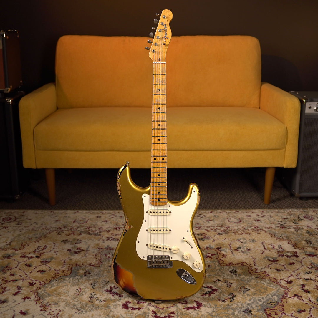 2016 Fender Custom Shop Mischief Maker - Aged Aztec Gold over 3-Tone Sunburst