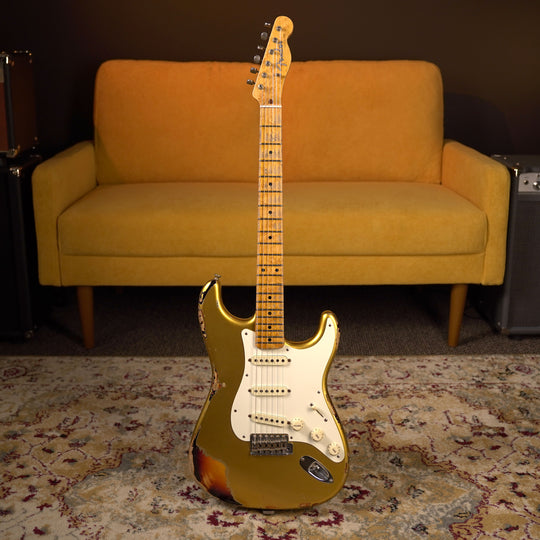 2016 Fender Custom Shop Mischief Maker - Aged Aztec Gold over 3-Tone Sunburst