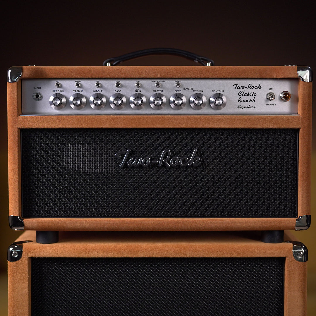 Two-Rock Classic Reverb Signature 100w Head w/ 2x12 Cab - Golden Brown Suede