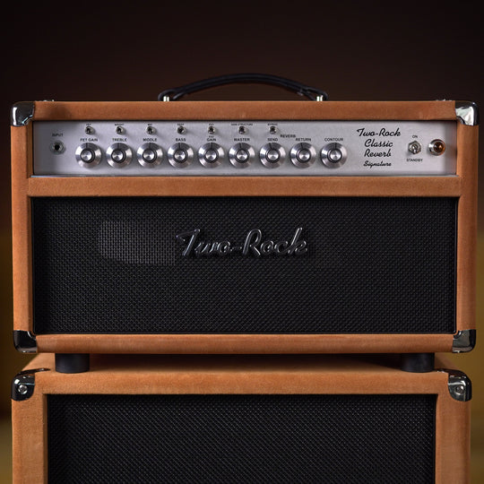 Two-Rock Classic Reverb Signature 100w Head w/ 2x12 Cab - Golden Brown Suede