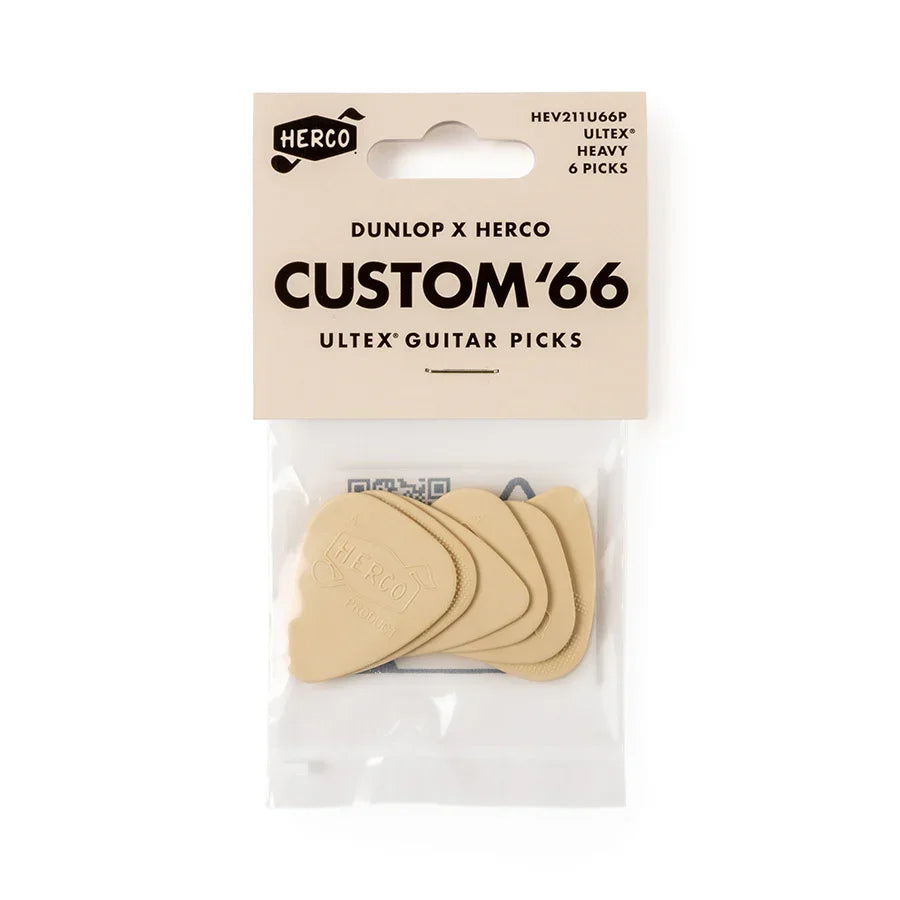DUNLOP X HERCO® CUSTOM '66 ULTEX® GUITAR PICKS HEAVY HEV211U66P