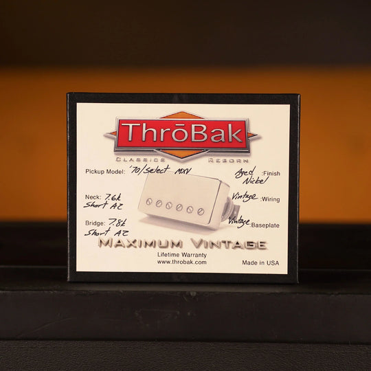 ThroBak '70/Select T-Top Humbucker Set - Aged Nickel