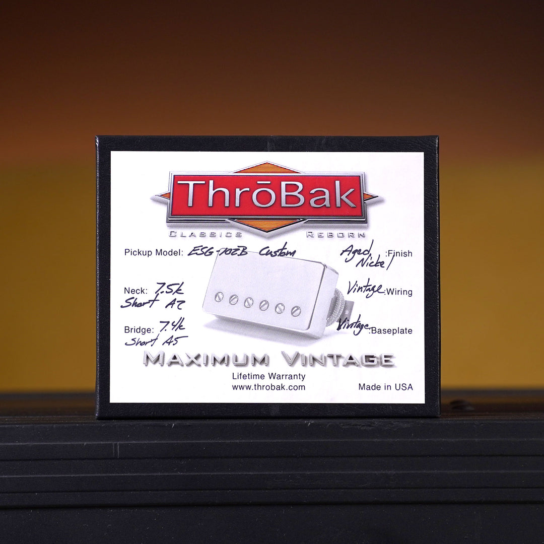 ThroBak ESG-102B MXV Humbucker Set - Aged Nickel