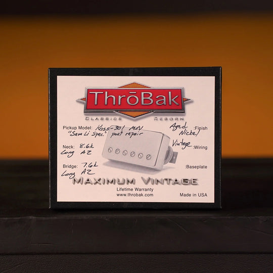 ThroBak Koss-301 MXV Humbucker Set - Aged Nickel