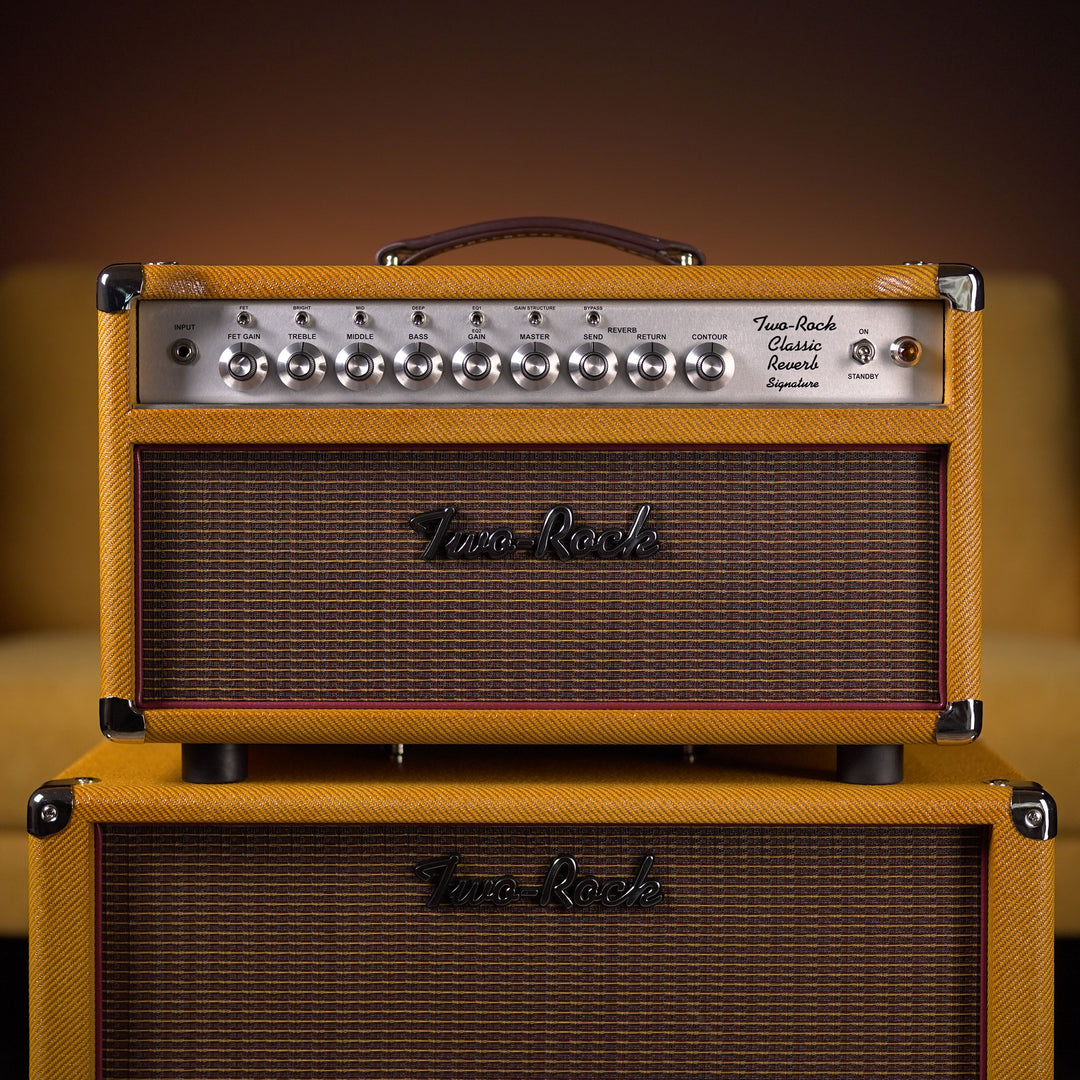 Two-Rock Classic Reverb Signature 40w Head + 1x12 Large Cab - Amber Lacquered Tweed