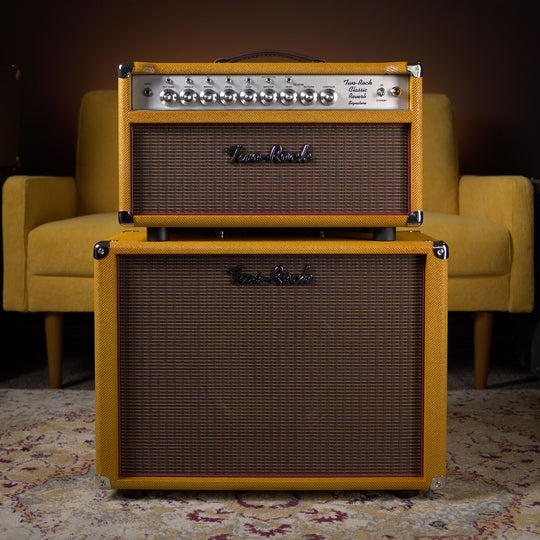 Two-Rock Classic Reverb Signature 40w Head + 1x12 Large Cab - Amber Lacquered Tweed